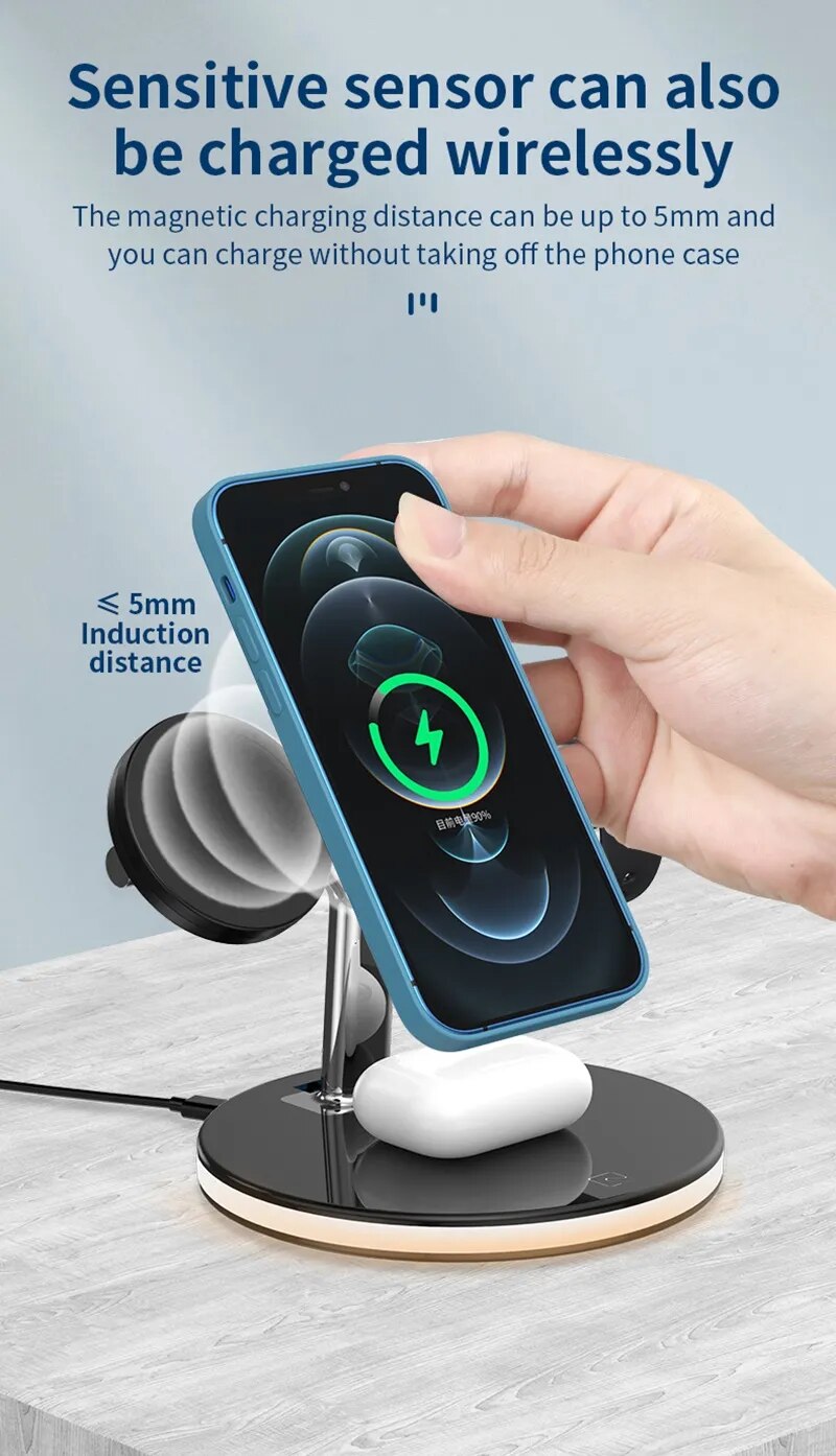 3 IN 1 Magnetic Qi Wireless Charger